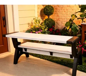 Designer Series Bench-to-Table Modern Outdoor Patio Furniture Stool Chairs