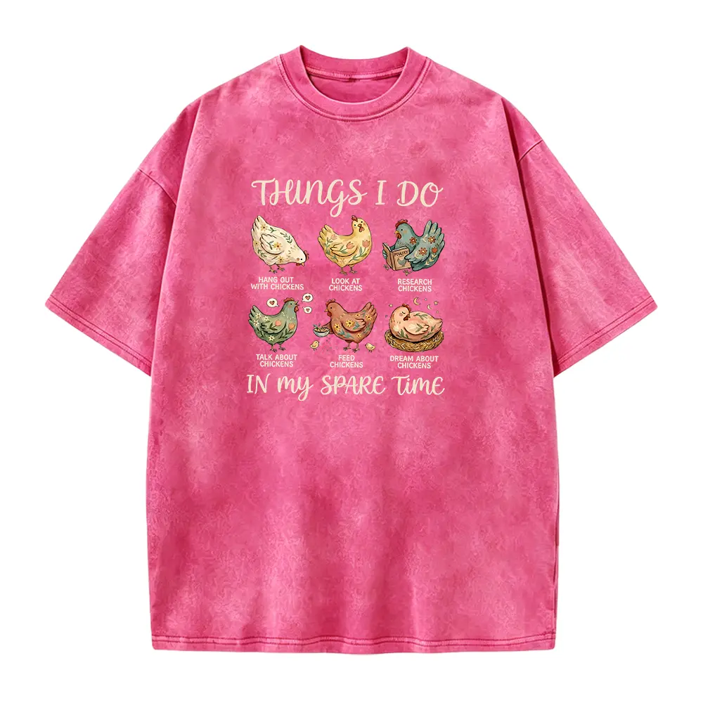 Funny Chicken Shirt, Chicken Girl Shirt, Things I Do In My Spare Time Shirt, Gift For Farmer Him For Her, Chicken Tee,Farmer