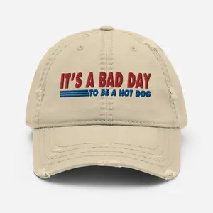 It's a bad day to be a Costco hot dog | distressed dad hat