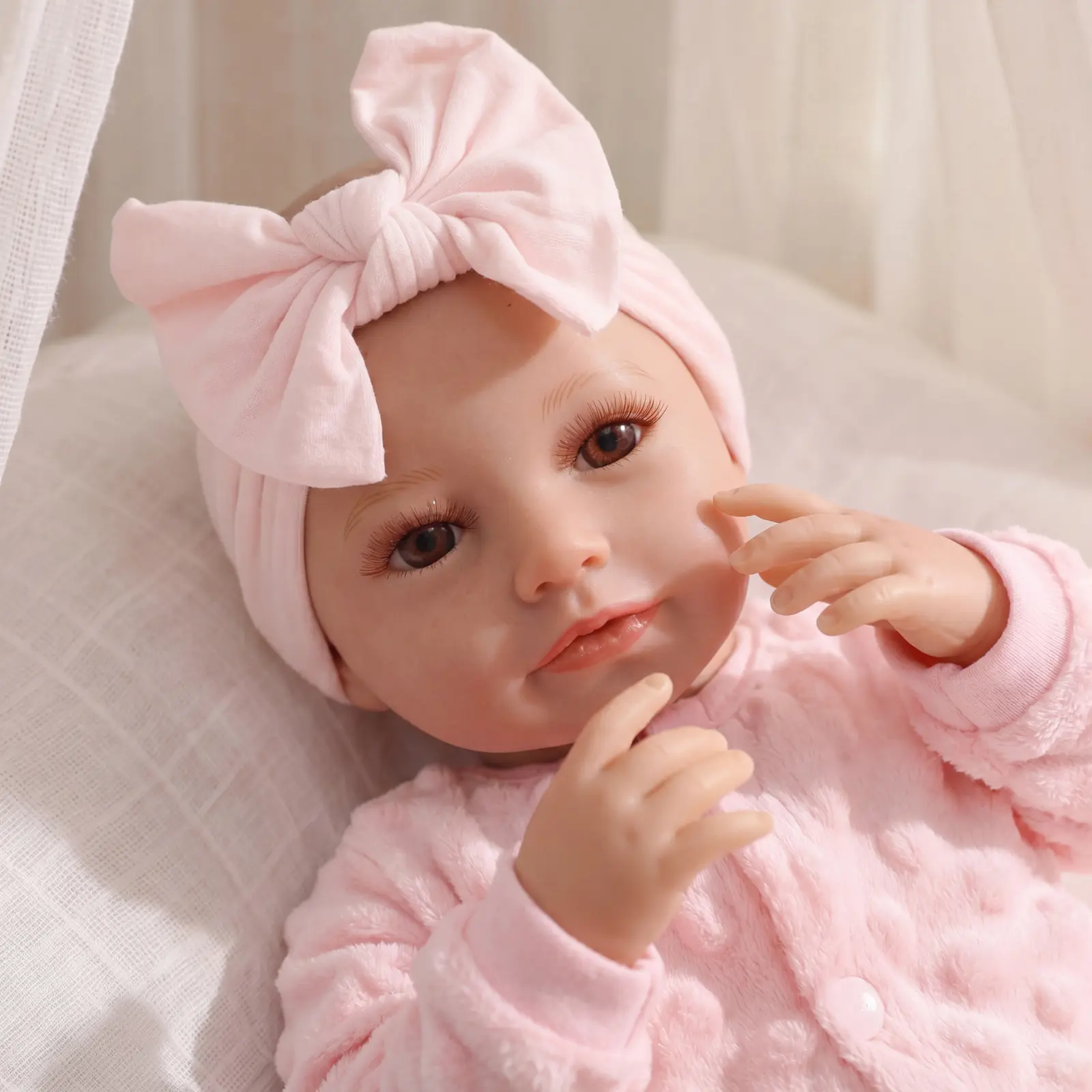 #Summervibes#DealsForYouDays BABESIDE Lifelike Reborn Baby Dolls 20Inch Fabric Body & Vinyl Limbs Real Life Baby Dolls with Toy Accessories for Kids Age 3+ Perfect Gifts for Mother's Day Valentine's Day Children's Day & Christmas