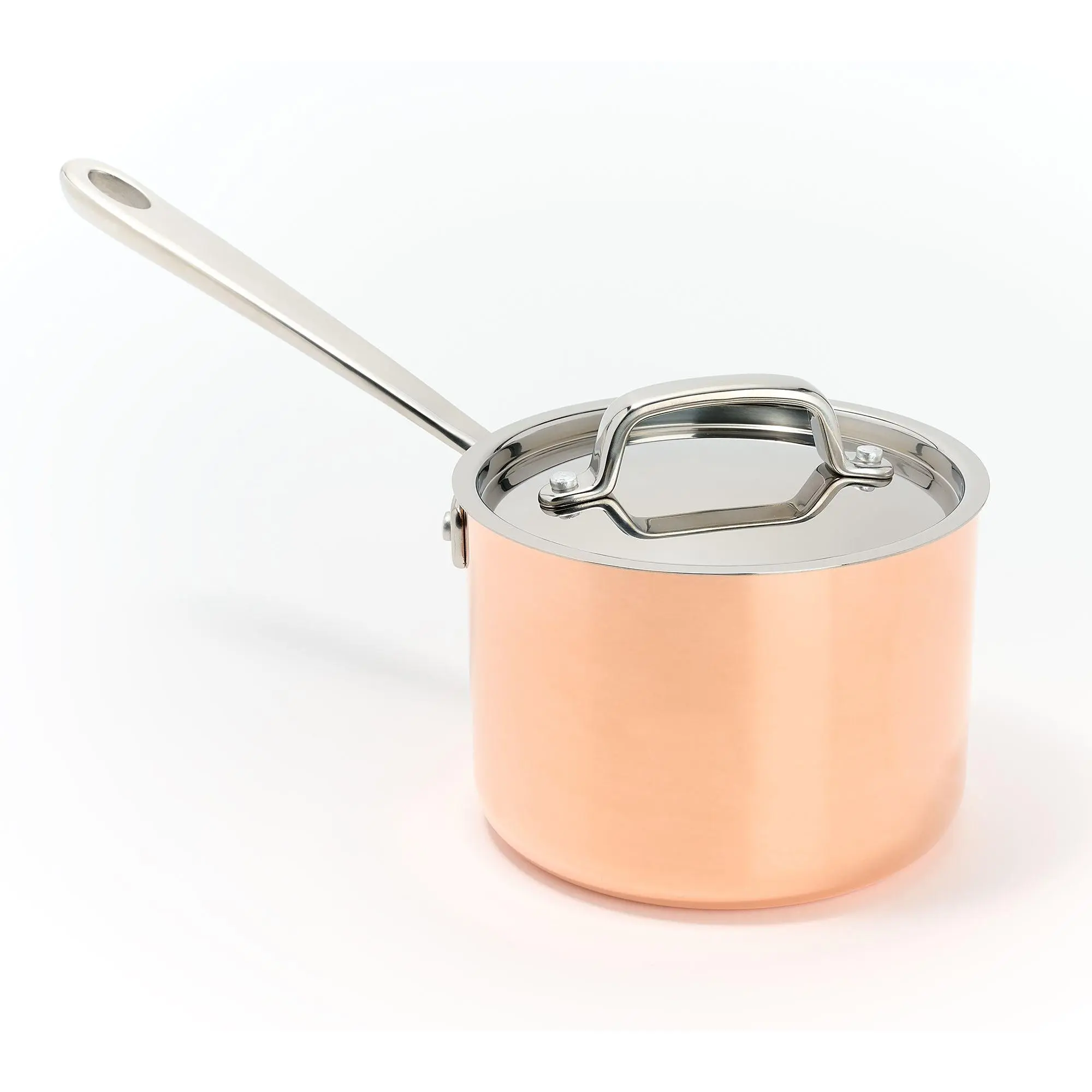 Martha Stewart Signature 2-qt Tri-Ply Copper SS Sauce Pan w/ Lid Martha Stewart Signature 2-qt Tri-Ply Copper SS Sauce Pan w/ Lid