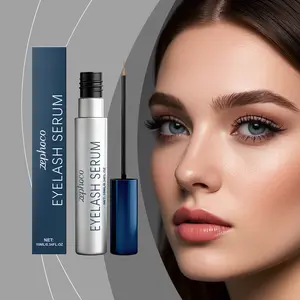 Eyelash Enhancer Lotion, Renewing Lash Serum, Glycerine & Hydrogenated Castor Oil Formula, Soft Bright Texture, Fine Brush Head, Natural Glossy Eye Makeup Care, Healthier Thicker Lashes