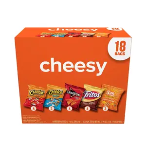 Frito Lay Cheesy Snack Chips Variety Pack - 18-Count Multipack Box