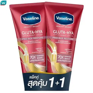 Vaseline Gluta-Hya Serum Burst Lotion Pro-Age Restore Body Care Pack Comfort Cosmetic