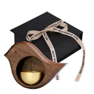 Bird ding dong doorbell, decorative home dopamine wind chime, wooden reminder hanging doorbell, suitable for various door frames, door and window matching gift boxes, party gift giving gifts