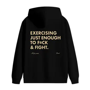 Funny EXERCISING JUST ENOUGH TO F≈CK & FIGHT Tee Retro Vintage Y2K Streetwear  Unisex T-shirt