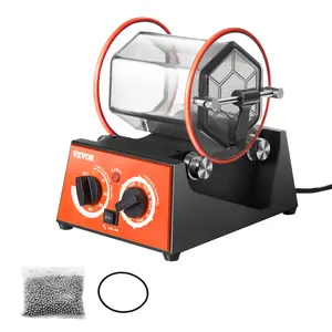 VEVOR Jewelry Polisher Tumbler, TikTokShopBlackFriday, 6.6lbs/3kg Capacity Mini Rotary Tumbler Machine with 0-60 Minutes Timer, 5 Speeds Jewelry Rotary Finisher for Surface Polishing Grinding Buffing Gemstones Jewels Coins