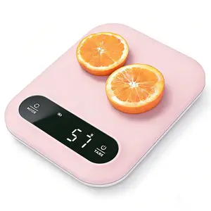 5000g/11lb*1g Pink High Precision Digital Food  Kitchen Scale  - 6 Units g,oz,kg,ml,fl.oz,lb,lb:oz Tare Function Auto On/Off for Baking Cooking Meal Prep Bread, milk and other foodstuffs / ingredients  digital food scale  (Batteries Included)