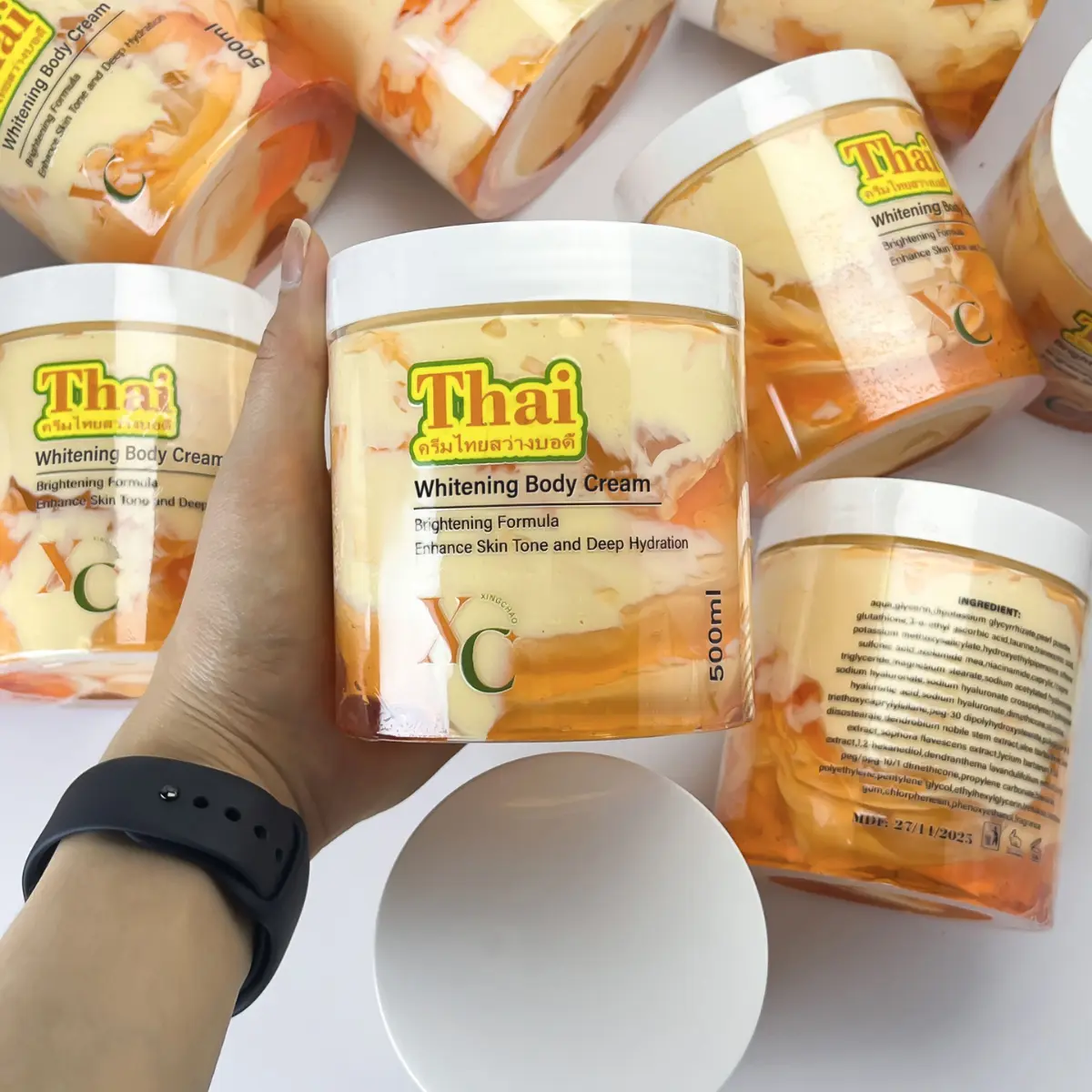Thai Pearl Brightening Face & Body Cream Moisturising Lotion | Hydrating Skin Care Cream for Smooth & Radiant Looking Skin
