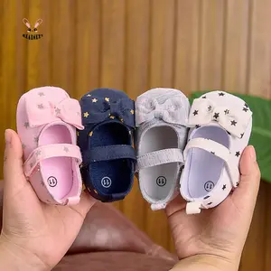 Kids Girls Princess First Walkers｜Soft Sole Anti-slip Bow Hook and Loop Comfort Shoes