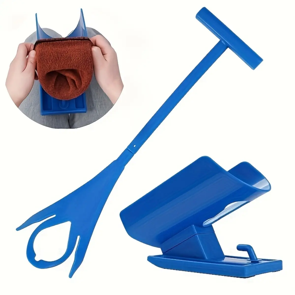 Easy Sock Aid Device, Ideal for Pregnant Women, Seniors, Post-Surgery Recovery and People with Bending Difficulty, Flexible Convenient Sock Wearing Tool, Effort-Saving Self Dressing Helper, Home Rehabilitation Aid, Flexible Design