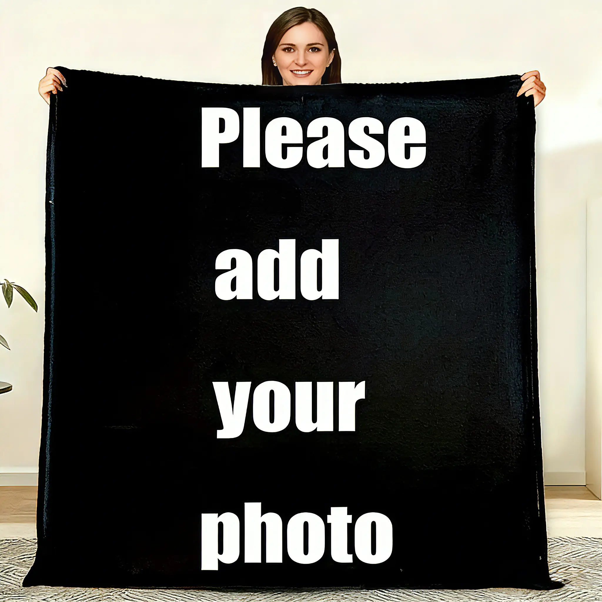Custom Photo Flannel Blanket - 1-Piece Soft Warm Personalized Flannel Throw, Customizable Design Throw for Mom, Ideal for Mother's Day Gifting, Flannel Blankets, Customizable Design Throws