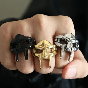 New Fashionable Hip-Hop Popular Ghost Mask Statement Ring | Hip-Hop Style | Skull | Halloween | Halloween Gift | Holiday Gift | Unisex | Fashion Accessory |