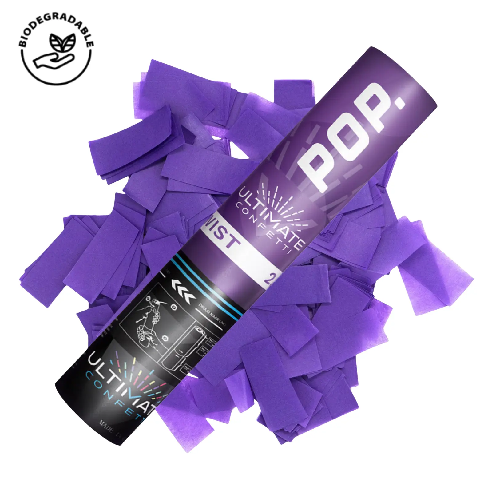 Purple Tissue - Handheld Confetti NITRO Cannon (12")