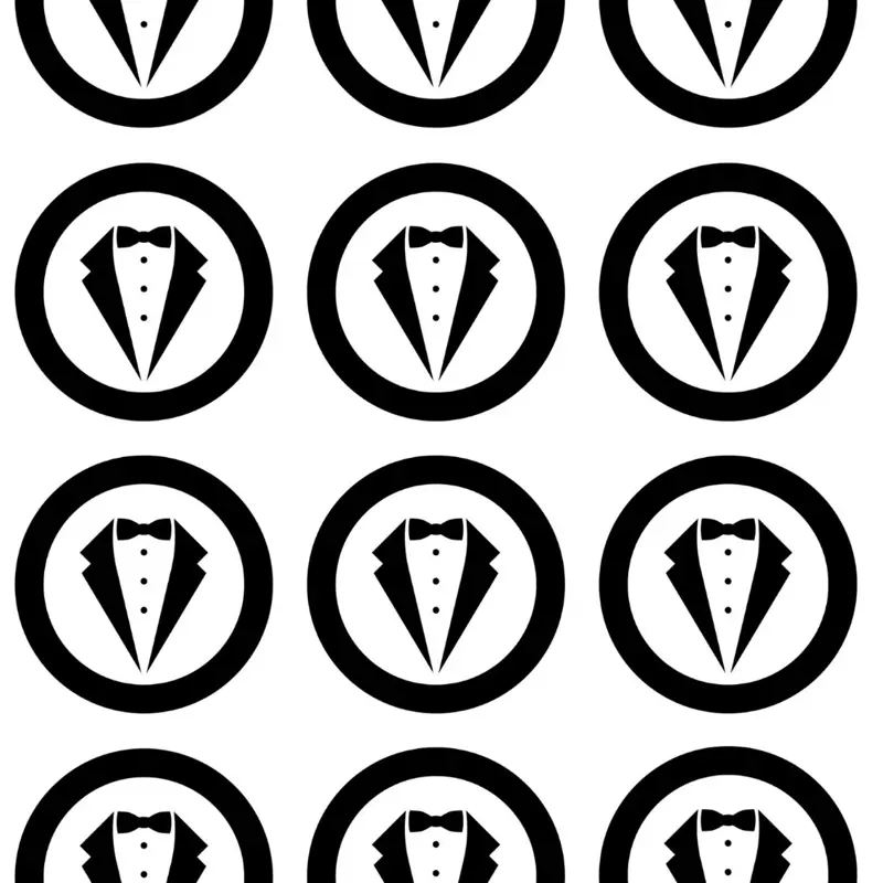 Tuxedo cupcake toppers EDIBLE toppers Tuxedo cookie Wedding cupcake topper Groom cookie decoration