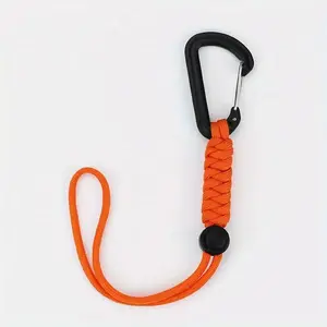1/2/3counts Paracord Keychain, Anti-lost Rope, Backpack Anti-lost Rope, Outdoor Emergency Key Rope, Hook Carabiner, Sports & Outdoor Accessories