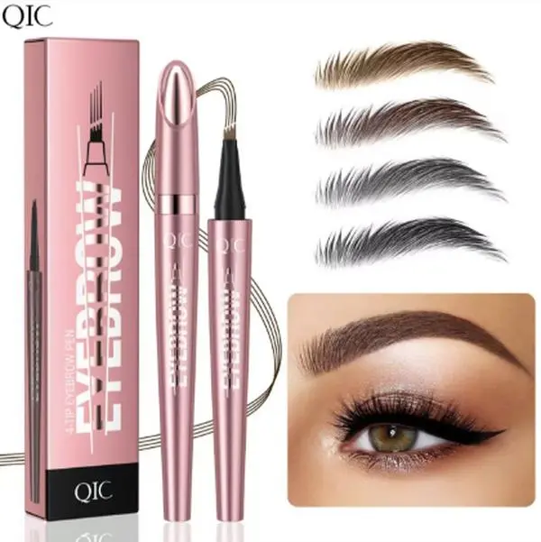 Waterproof Micro-Fork EyebrowPencil, Long-Lasting Brow Pen for Natural Hair-Like Strokes, Smudge-Proof Makeup Tool for DailyUse & Soft Glam
