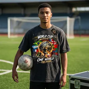 Soccer 2026 Shirt – World Cup Style Football Fan Tee, USA Canada Mexico Game Day T-Shirt, Soccer Lover Apparel, Unisex Sports Gift for Men Women