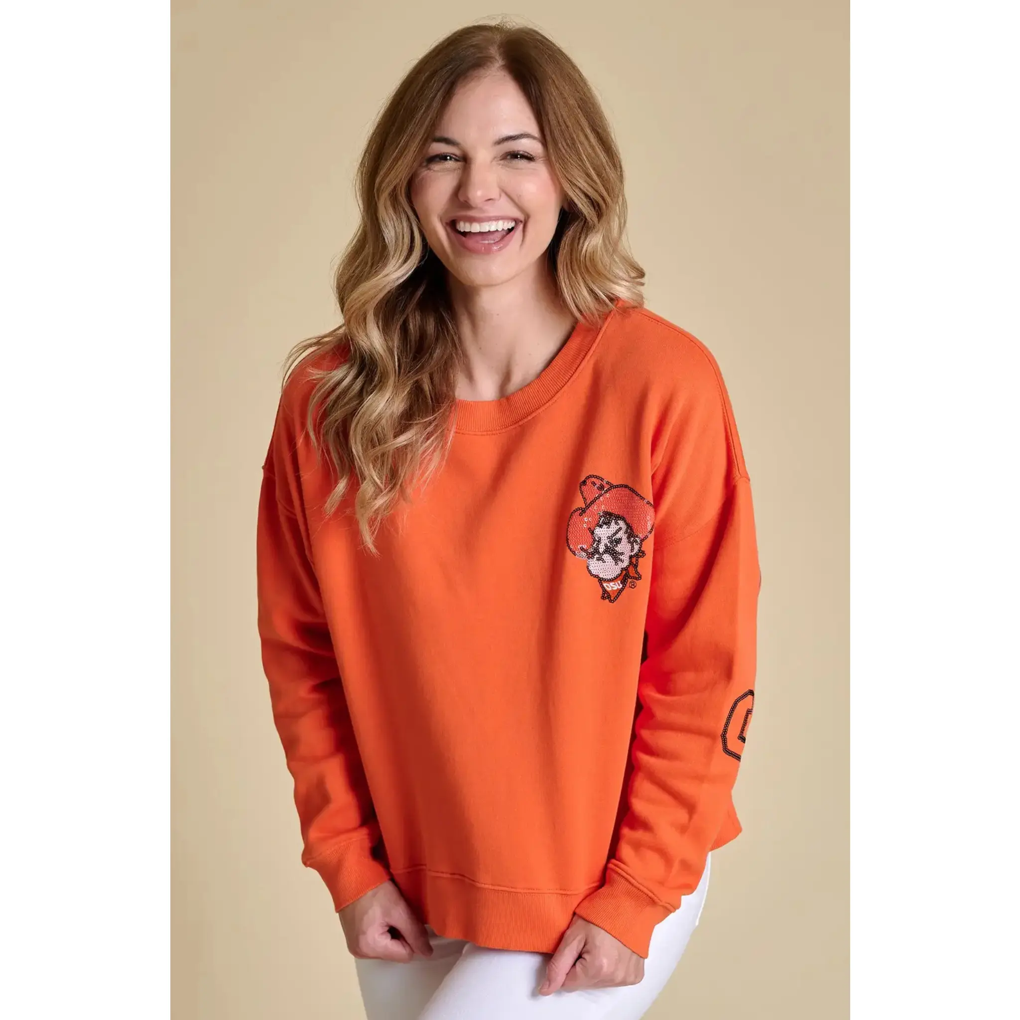 Stewart Simmons: The Sequin Boxy Sweatshirt | Ok State
