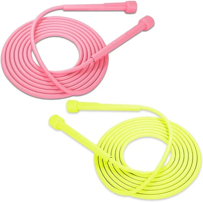 Adjustable PVC Jump Rope for Fitness, Lightweight Portable Skipping Rope with Ergonomic Handles, 2.8m Length Workout Jump Rope for Adults Kids Gym Home School Outdoor Exercise