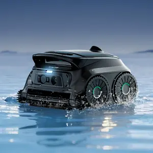 #Summervibes (2026 New) WYBOT B1 Robotic Pool Cleaner, Floor and Wall Cleaning, 120min Runtime Cordless Pool Vacuum for Inground & Above Ground Pools, Smart Navigation, Self-Parking, Black Green