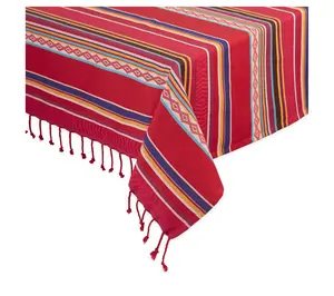 Design Imports Baja Stripe Jacquard Tablecloth- 60 X 84 Design Imports Baja Stripe Jacquard Tablecloth- 60 X 84