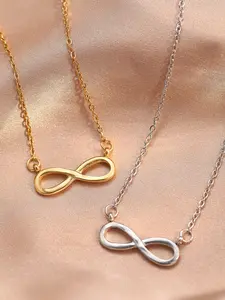 Women's Stainless Steel Unique Infinity Symbol Necklace, Minimalist Love Gift, Perfect for Yourself or Best Friends