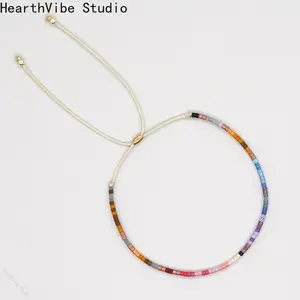 Summer "Dopamine" Style Beaded Bracelet — Fine, Hand-Woven Design with Vibrant Beach-Inspired Colors — A Perfect Gift for Couples and Friends