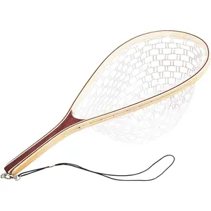 Soft Mesh Fly Fishing Net with Handle - Catch and Release Net for Freshwater Saltwater Trout - Gift for Anglers & Fishing Enthusiasts