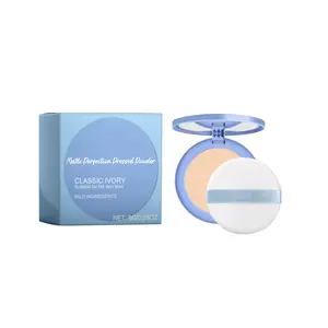 Matte Perfection Pressed Powder - Oil Control, Long-Lasting, Lightweight Setting Powder with Niacinamide, Waterproof & Buildable Coverage for All Skin Tones