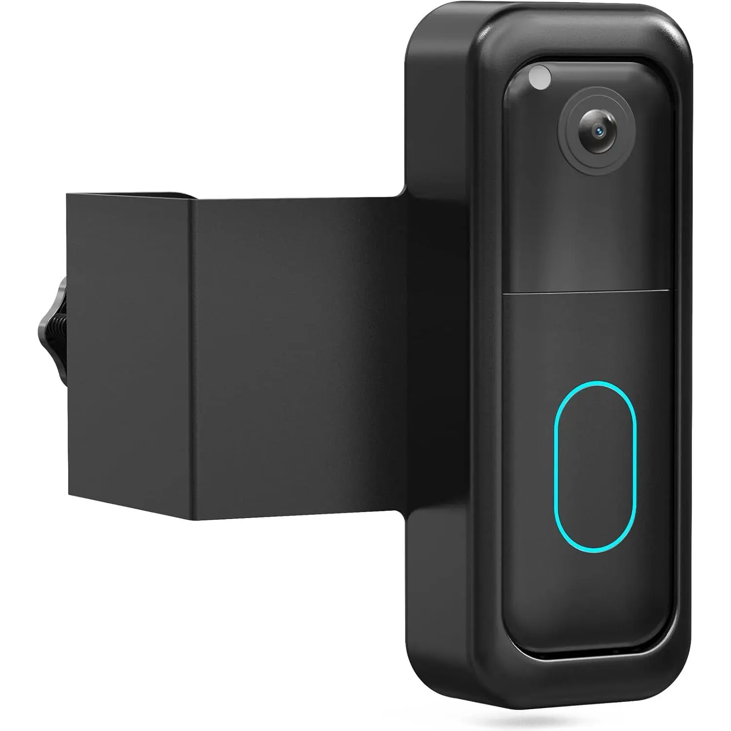 No-Drill Blink Doorbell Mount, Anti- Door Mount for - Blink Doorbell Camera, Quick Install Doorbell Kits Ideal for Rental Apartments, No Sensor Blockage, Black