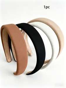 Solid Color Padded Headband, Thick Sponge Fabric Hair Hoop, Elegant Non-slip Hair Accessories for Women, Chic Headbands