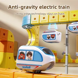 67/83/131/160pcs electric train sets, interlocking track systems, electric circular railways, 3-5 year old building tracks, anti derailment design building toys, Blocks set, 3D layout and electric trains, Holiday STEM education gift
