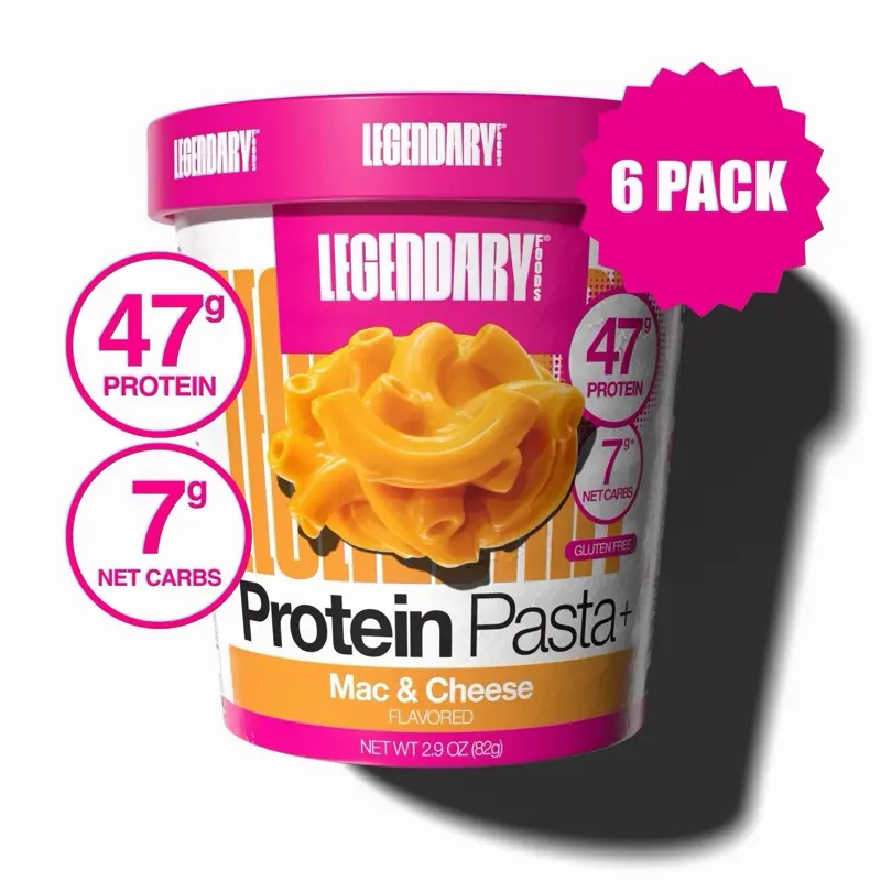 Legendary Foods Protein Plus Mac & Cheese (6-Pack) - 47g Protein, 7g Net Carbs, Gluten-Free, Keto Friendly Legendary Foods Protein Plus Mac & Cheese (6-Pack) - 47g Protein, 7g Net Carbs, Gluten-Free, Keto Friendly