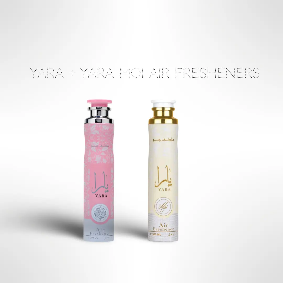 Lattafa Yara Air Freshener + Yara Moi Air Freshener Bundle – Long-Lasting Home & Car Fragrance (300ml / 10.1 fl oz Each), Scented