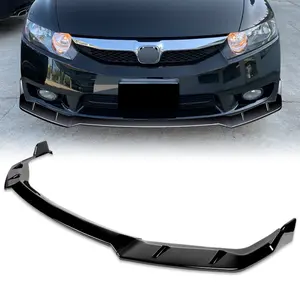 STP-Style Front Bumper Lip Body Kit Spoiler Compatible with 2009 - 2011 Honda Civic 4DOOR / Sedan Bumper