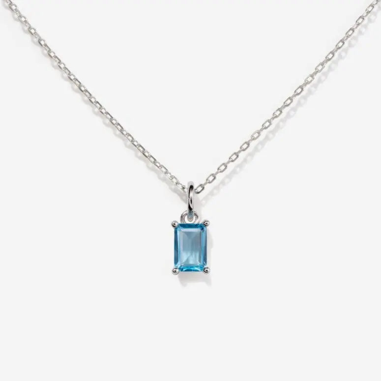 Birthstone Topaz Silver Necklace - December