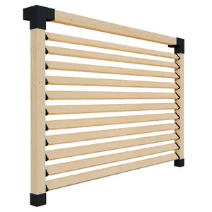 Pergola Privacy Wall Kit for Angled 2x6 Slats