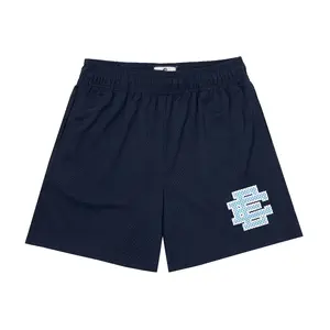 Men's Menswear Athletic Activewear Sportswear Casual Eric Emanuel EE Basic Shorts - Navy Blue, Carolina Blue