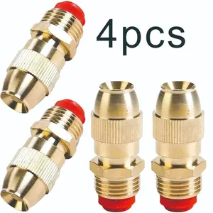 Brass Misting Nozzle 4PCS, Adjustable Misting System Nozzle for Garden Patio Plant Greenhouse, Spray Nozzles
