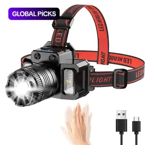 LED Headlamp, USB-Rechargeable Waterproof Headlamp for Exploration, Adjustable High-Performance Outdoor Camping High Powered Flashlight #GLOBAL PICKS