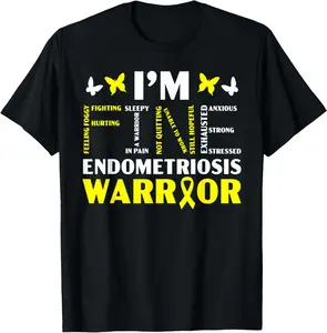 100% Cotton I'm Fine Endo Warrior Endometriosis Awareness Disease T-Shirt