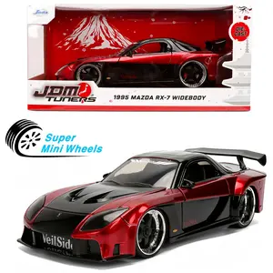 Jada 1:24 1995 Mazda RX-7 Widebody – Black/Red – JDM Tuners #37646