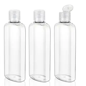 Travel Shampoo Bottles 7.7oz/220ml 3 Pack Leak Proof Plastic Squeeze Bottles with Flip Cap Travel Toiletries Empty Refillable Containers for Shampoo Conditioner Lotion