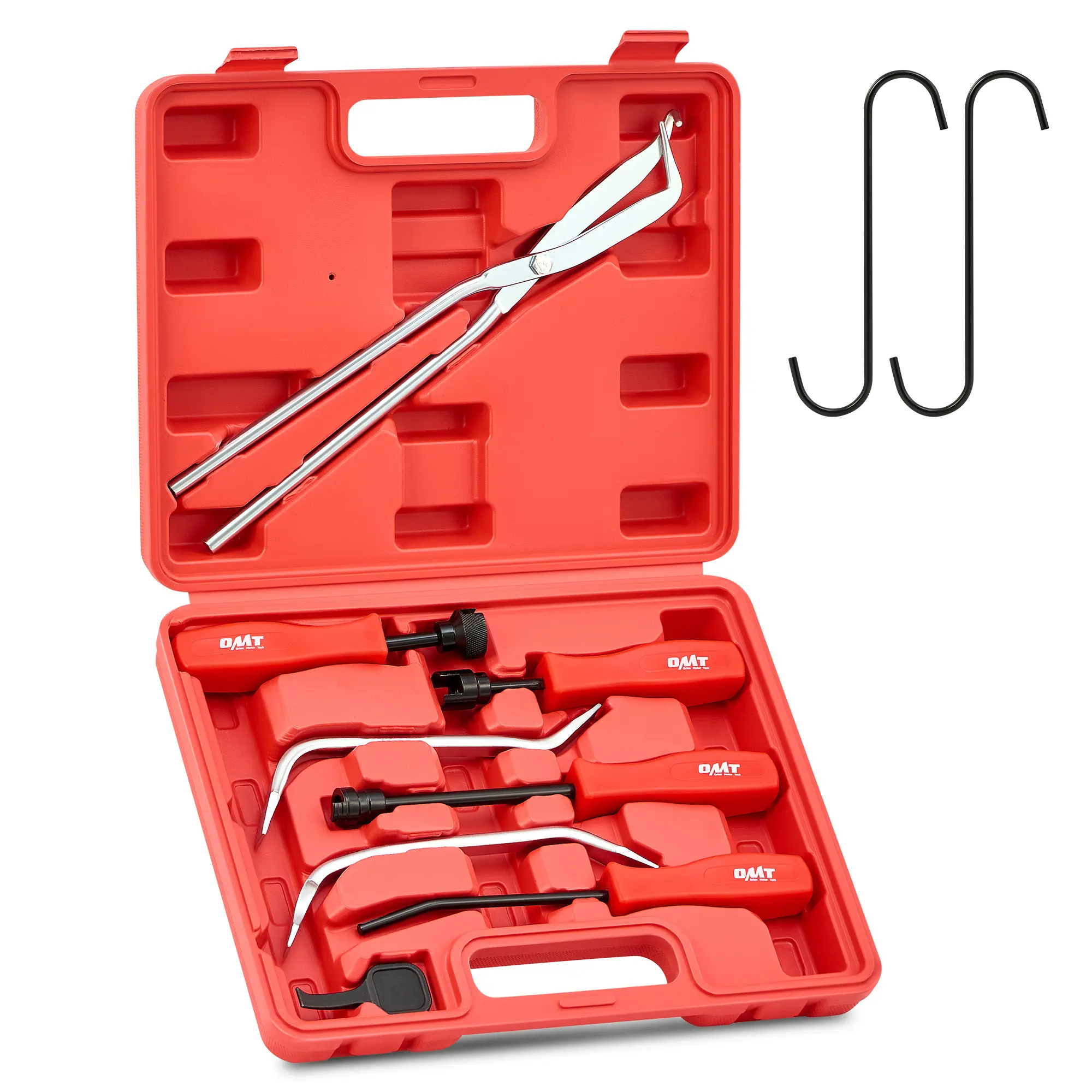 Orion Motor Tech 8pc Drum Brake Tool Kit,Drum Brake Tool with Drum Brake Spring Tool, Brake Spring Compressor, Brake Spring Pliers, Drum Brake Adjusting Tool, Brake Spoon Set, Brake Drum Repair Tool Kit with Storage
