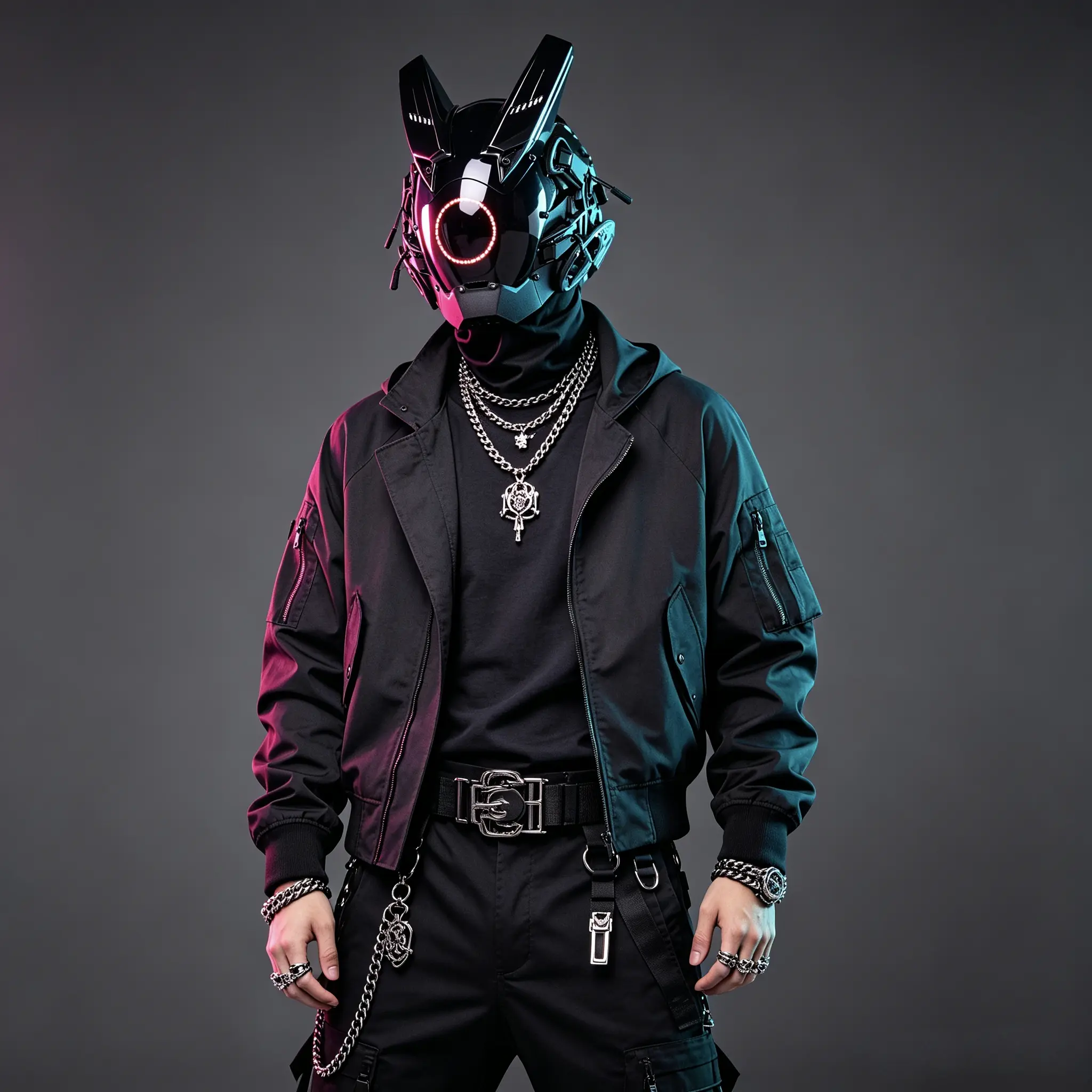 CosTribe Cyberpunk Face Mask, Futuristic Polycarbonate Techwear with Rechargeable Red LED Light, Scratch-Resistant Visor & Breathable Mesh for Men's Halloween Cosplay, Accessories, Mask Cosplay, Party Accessory, Led Lights, One Size