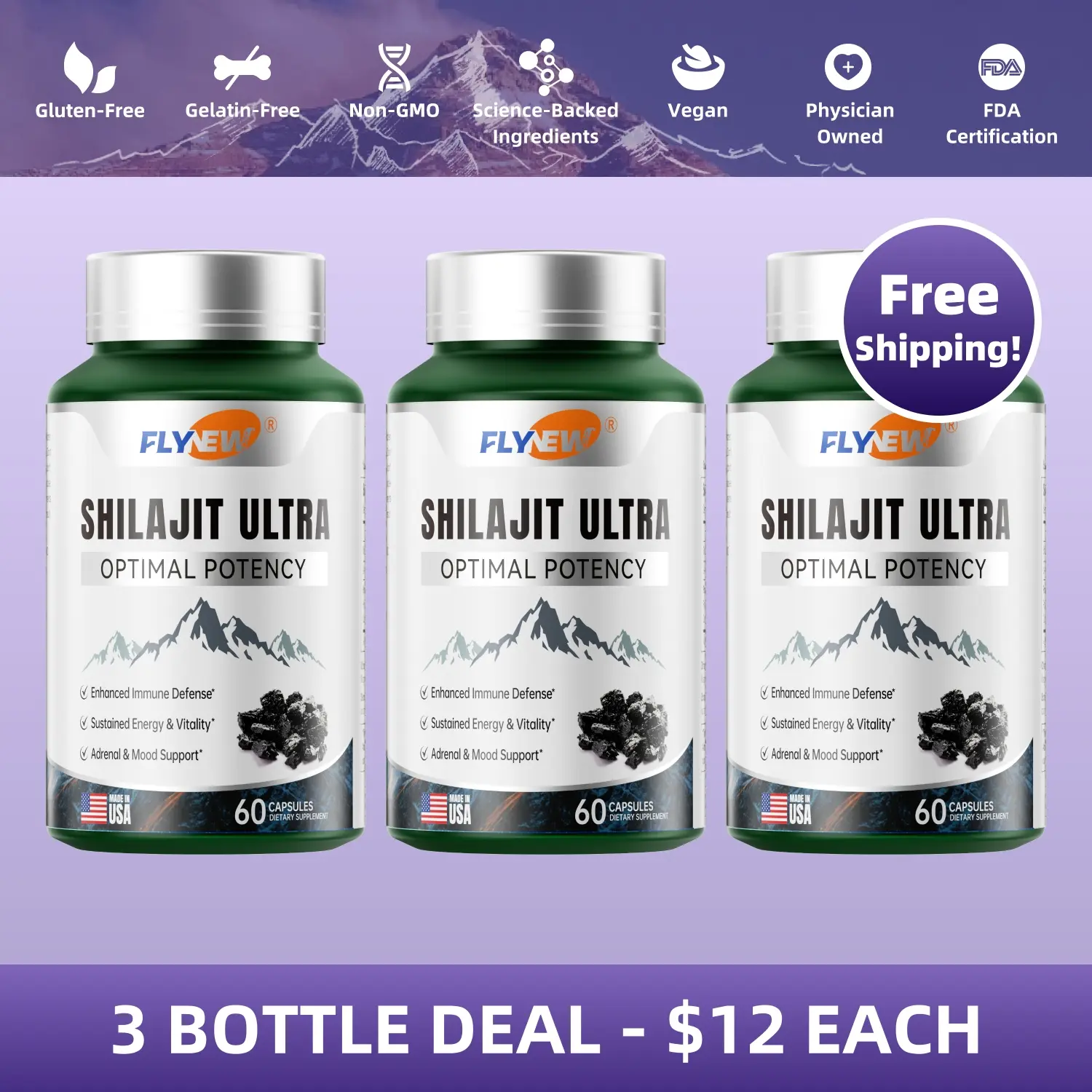 Pack of 3 (180 capsules)