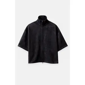 Fear of God ESSENTIALS Men's Vintage Black High Neck 3/4 Sleeve Jacket