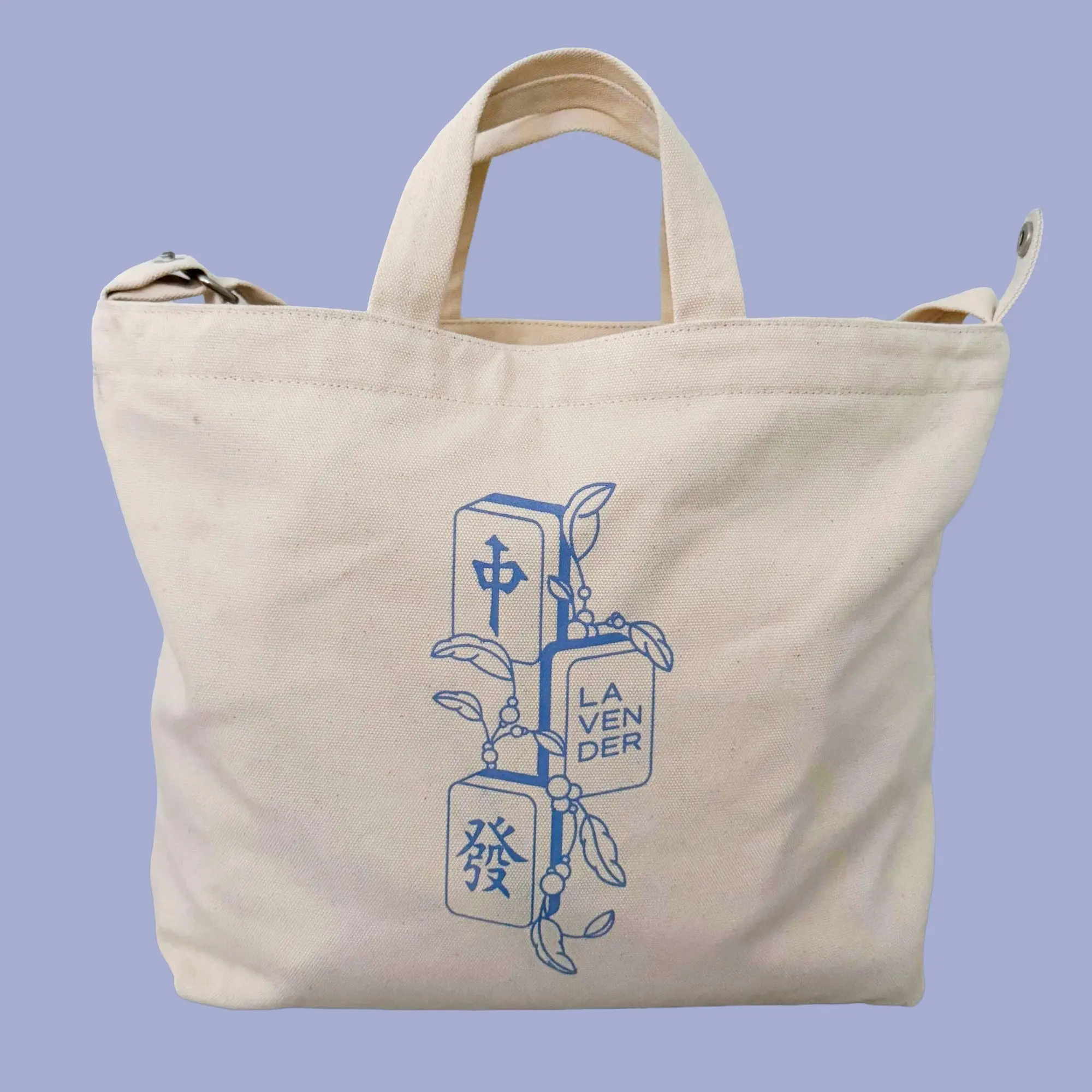 Lavender x Baggu Mahjong Tote Bag