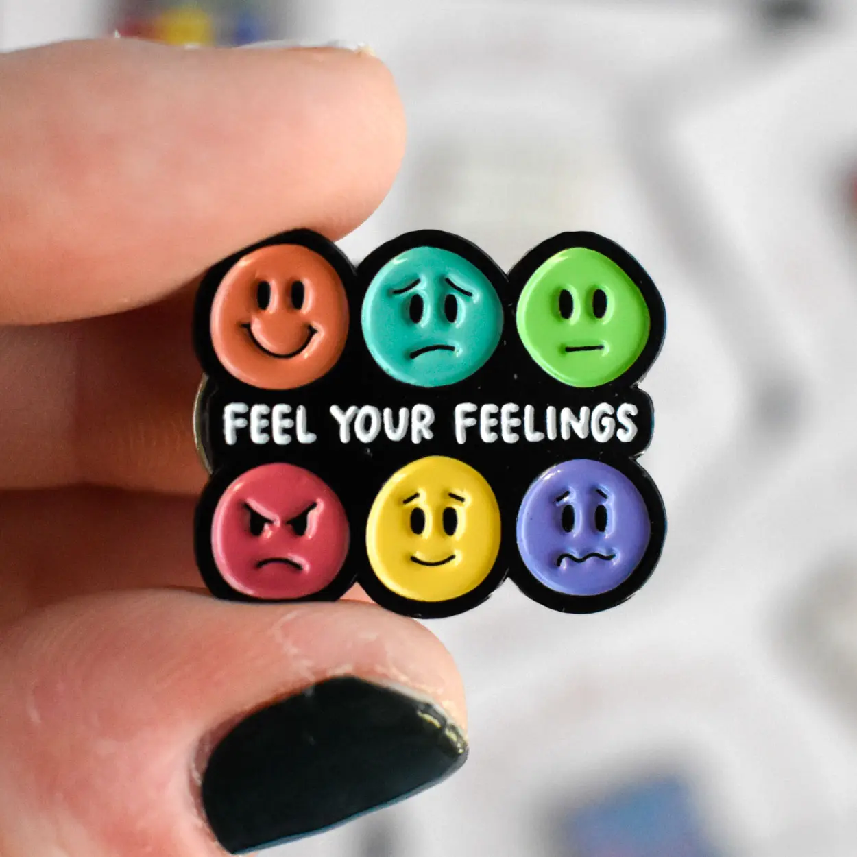 Feel Your Feelings Enamel Pin
